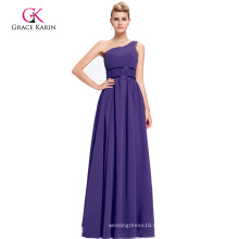 Грейс Карин одно плечо бисером длинные фиолетовый Вечерние платья CL2015-2